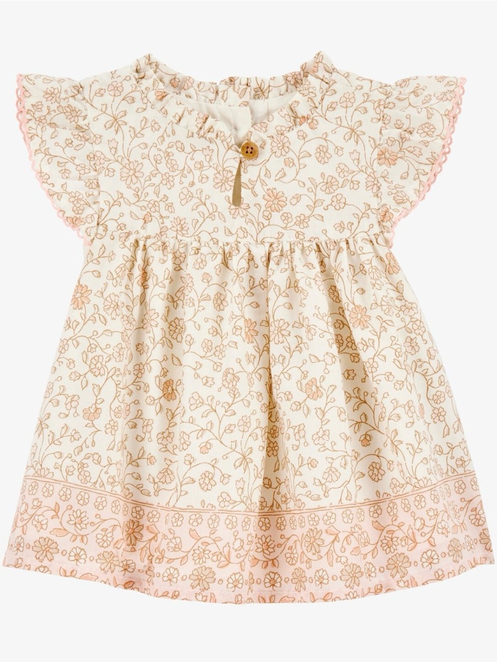 Oshkosh Baby B'gosh Cream Floral 2-Piece Top & Shorts Set 6 months